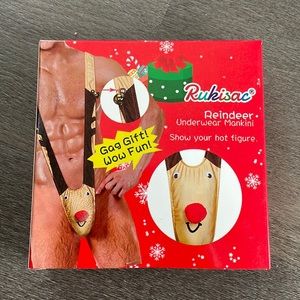 NWOT Reindeer Underwear Mankini Hilarious Gag Gift